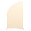 8ft Beige Spandex Fitted Wedding Arch Cover For Half Moon Top Chiara Backdrop Stand