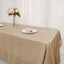 Faux Burlap Jute 60"x126" Rectangle Tablecloth Natural - Rustic Event Table Linen