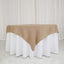 Faux Burlap Jute 54"x54" Table Overlay Square Tablecloth Natural - Rustic Event Table Linen