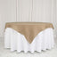 Burlap 72"x72" Faux Jute Table Overlay Square Tablecloth Natural - Boho Chic Design for Vintage Celebrations
