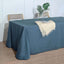 Faux Linen 90"x132" Rectangular Tablecloth Blue - Slubby Texture Wrinkle-Resistant Seamless Table Cover
