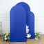 Set of 3 Matte Royal Blue Spandex Fitted Chiara Backdrop Stand Cover For Round Top Wedding Arch - 5ft, 6ft, 7ft