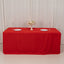 Fitted Polyester 72"x30" Rectangle Tablecloth Red with Open Back Design - Easy to Maintain and Wrinkle-Resistant Table Cover