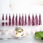 12 Pack Pre-Tied Eggplant Tissue Paper Tassel Garland With String, Hanging Fringe Party Streamer Backdrop Decor