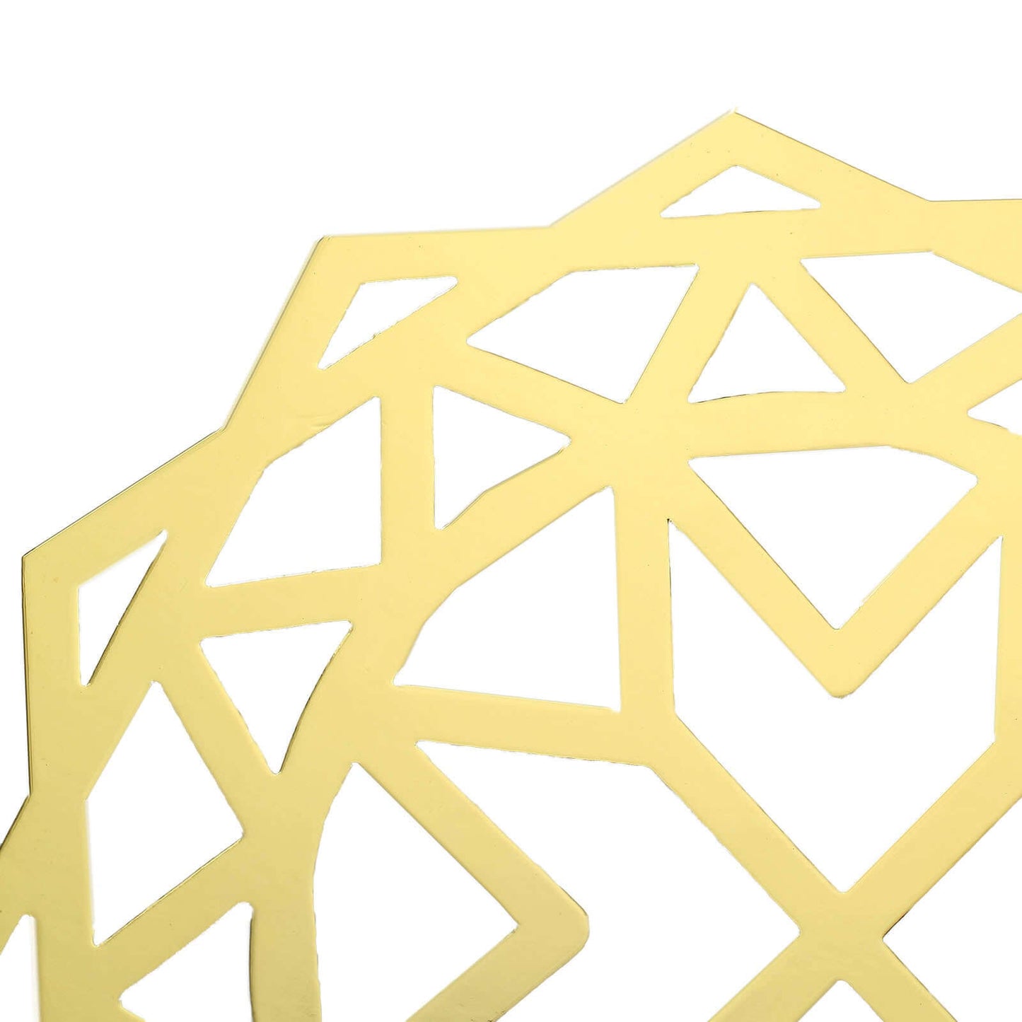 6-Pack Disposable Table Placemats in Metallic Gold Laser Cut Geometric Star Design - 700GSM Cardboard Placemats for Glamorous Table Settings 13"