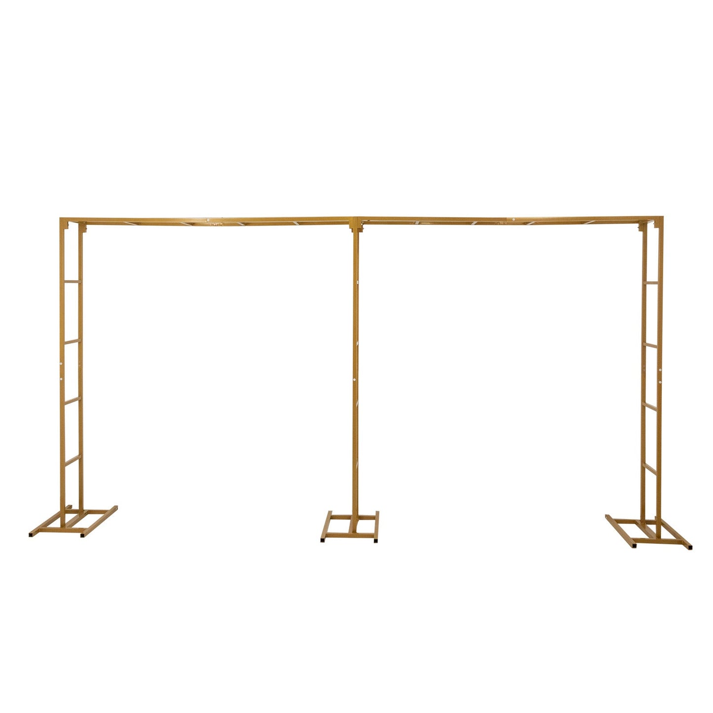 6ftx12ft Gold Rectangular Arbor - Freestanding 6' High Over the Table Stand, Backdrop Stand with Double Frame for Floral Balloon DÃ©cor