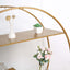 Metal Round Cake Dessert Display Stand 4ft Gold - Sturdy Large Modern Shelf Rack for Event Backdrops Balloon Garlands Floral Installations & Bookcase