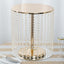 Metal Cake Stand Round Design Metallic Gold with Crystal Chains 14" Dia - Cupcake Dessert Pedestal 16"Tall