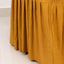 Spandex Chair Cover with Ruffle Pleated Skirt for Banquet Chairs Gold - 1-Piece Stretch Fitted Slipcover