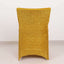 Stretch Spandex Chair Cover Gold for Folding Chairs - Luxurious Metallic Shimmer Tinsel Back Design Fitted Slipcover