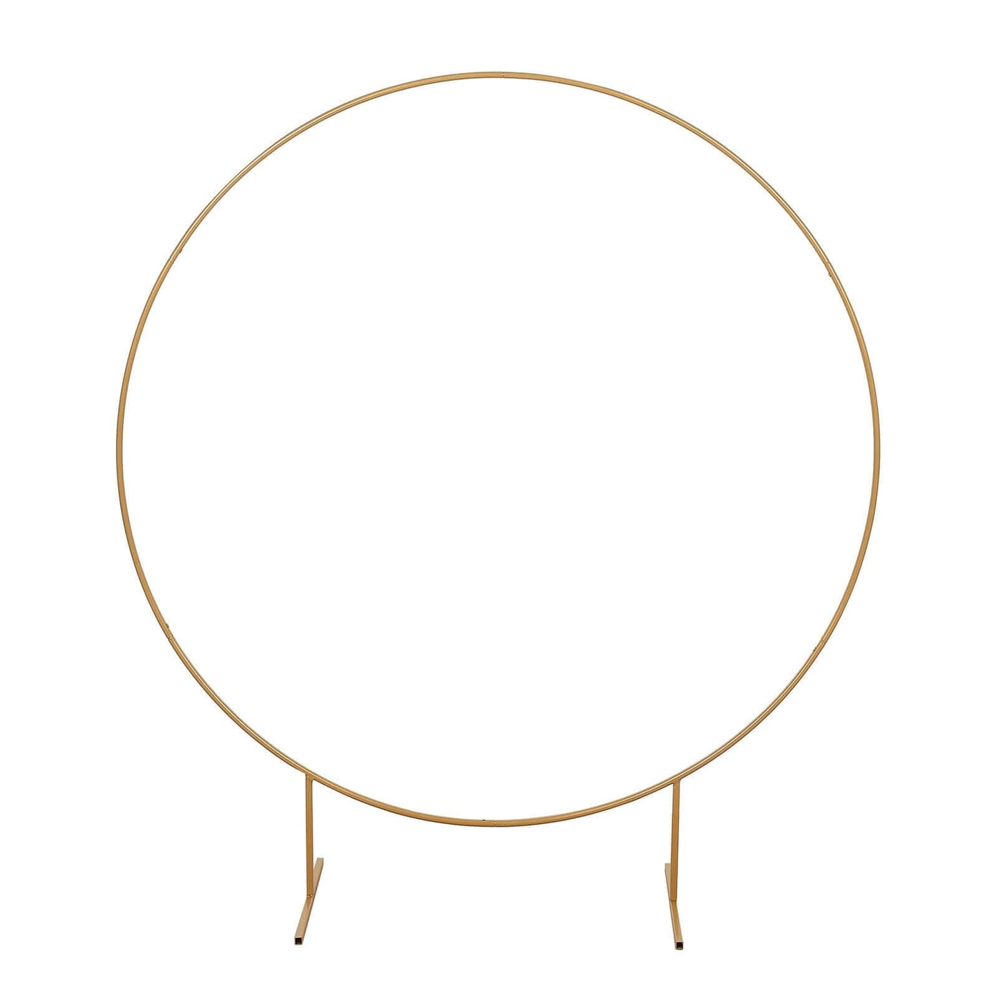 6.5ft Gold Metal Circle Wedding Arch Stand, Floral Balloon Garland Hoop, Round Backdrop Frame