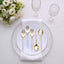 24-Pack Plastic Fork and Spoon Set Gold/Rose Gold - Heavy Duty Disposable Modern Utensils 6"