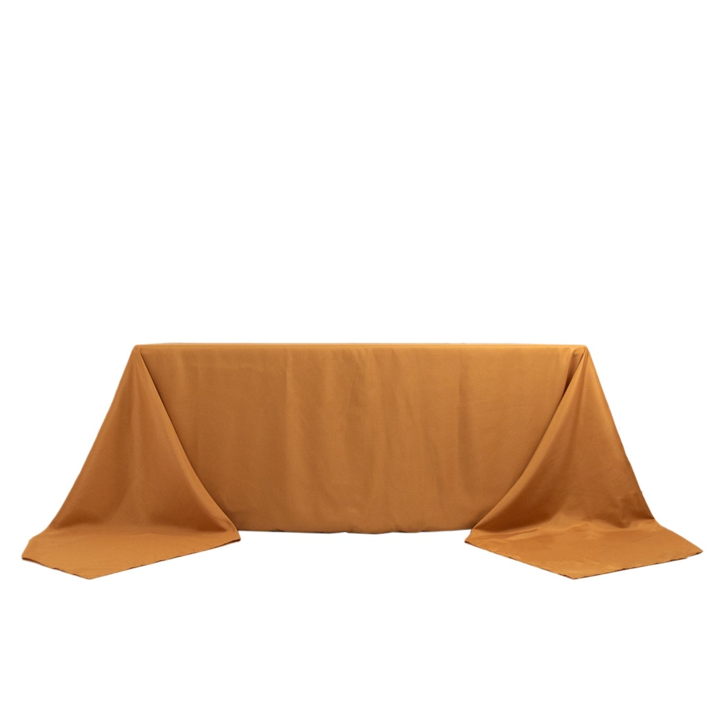 Premium Polyester 90"x156" Rectangle Tablecloth Gold - Seamless 220GSM Stain-Resistant Design for Classy Events
