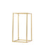 2-Pack Wedding Flower Stand Gold Metal Geometric Column Frame Rectangular - Versatile Floral Pedestal for Sophisticated Arrangements 16"