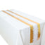 Disposable Table Runner Roll 108" Metallic Gold Foil Icicle Pattern - Stylish Non-Woven Table Decor for Special Occasions