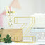 8" Tall Gold Freestanding 3D Decorative Wire Letter, Wedding Centerpiece - Z
