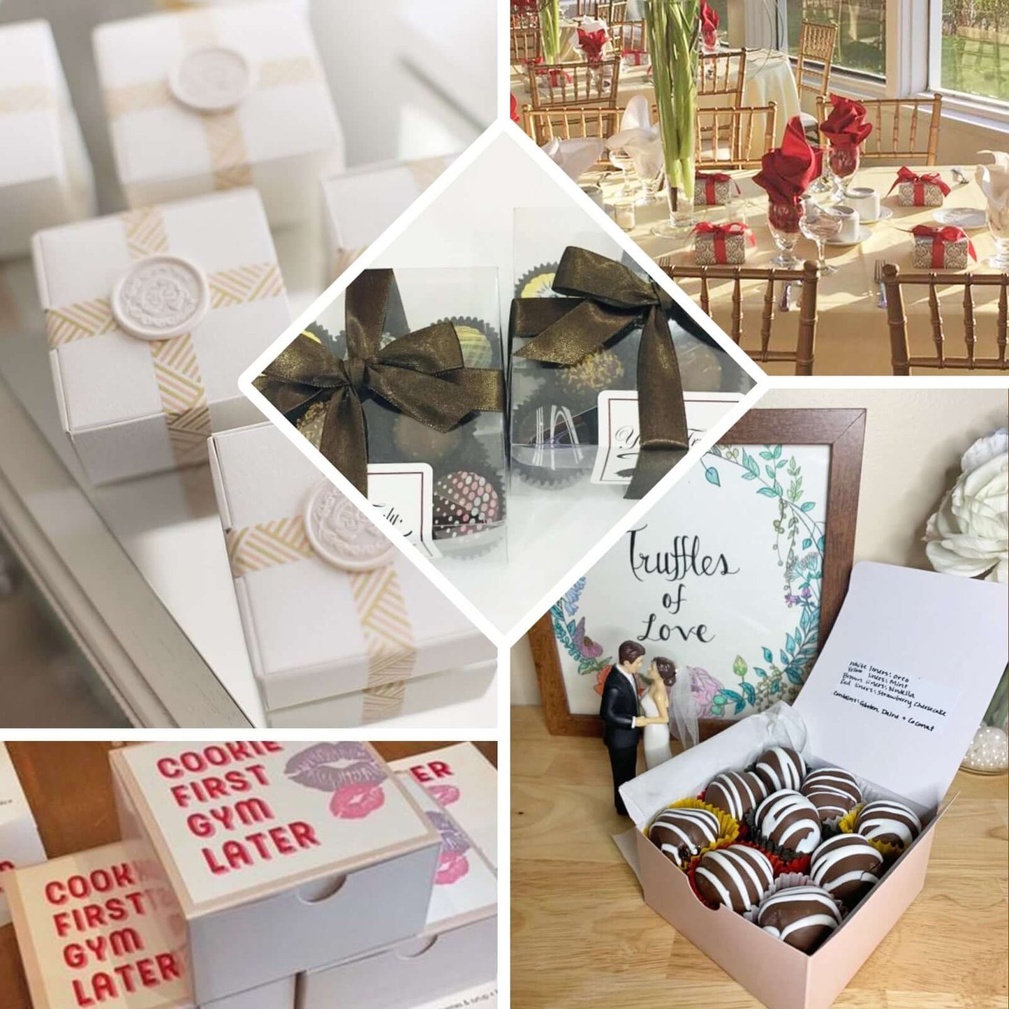 100 Pack 4"x4"x2" Gold Cake Cupcake Party Favor Gift Boxes, DIY