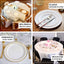 10-Pack Plastic Dessert Plates White with TrÃ¨s Chic Gold Rim - Disposable Plates for Parties 8"