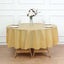5-Pack Plastic Table Covers Gold Round - Durable PVC Disposable Tablecloths for Events 84"