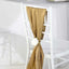 5 Pack Taffeta 6"x106" Chair Sashes Gold Accordion Crinkle Texture - Stylish Decor for Weddings & Gatherings