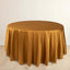 Scuba Round 120" Tablecloth Shimmering Gold - Wrinkle Free, Stain Resistant & Seamless Table Cover for Weddings and Parties