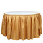 Polyester 21ft Table Skirt Gold - Classic Pleated Design for Weddings & Events
