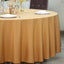 Polyester 120" Round Tablecloth Gold - Seamless Wrinkle-Resistant Design for Weddings