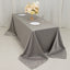 Lamour Satin 90"x132" Rectangle Tablecloth Silver - Soft & Silk-Like Seamless Table Cover