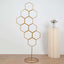 6ft Gold Metal Honeycomb Wedding Flower Frame Backdrop Stand, Floor Standing Balloon Display Arch