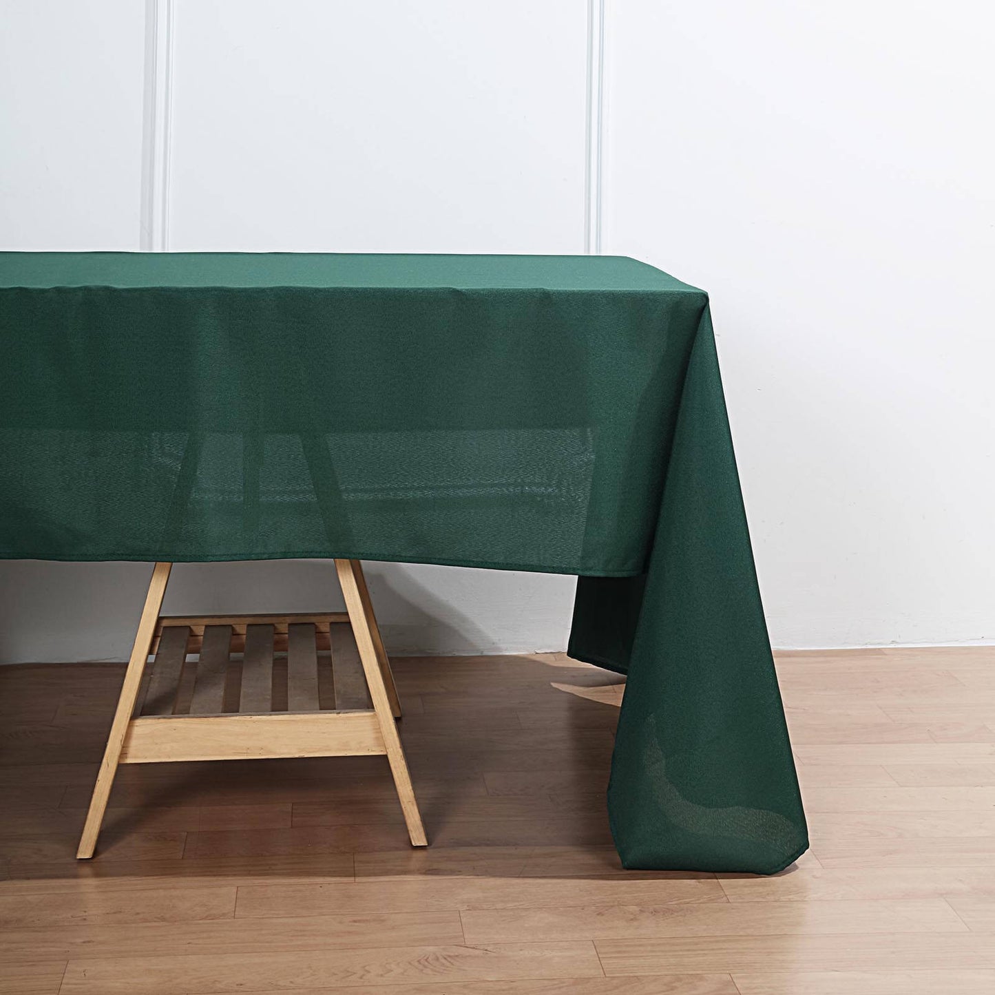 Polyester 60"x126" Rectangle Tablecloth Hunter Emerald Green - Wrinkle-Resistant Table Cover