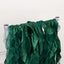 5 Pack Chiffon Satin Chair Sashes Hunter Emerald Green - Easy to Install Ruffled Curly Willow