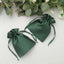 12 Pack 5"x7" Hunter Emerald Green Satin Wedding Party Favor Bags, Drawstring Pouch Gift Bags