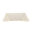 Cotton Blend 90"x132" Rectangle Tablecloth Ivory - Seamless Wrinkle-Resistant Table Cover