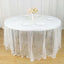 Lace 120" Round Tablecloth Ivory - Seamless Premium Design for Upscale Celebrations
