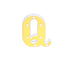 3D Marquee Letter "Q" Warm White 7 LED Lights Gold - Chic Light-Up Decor for Events 6"