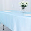 Satin Rectangular 60"x102" Tablecloth Light Blue - Smooth and Lustrous Table Cover