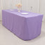Fitted Polyester 72"x30" Rectangle Tablecloth Lavender Lilac - Durable Table Cover