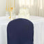 Polyester Slip On Banquet Chair Covers Navy Blue - Stain-Resistant Reusable Durable Fabric