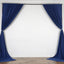 2 Pack Navy Blue Scuba Polyester Event Curtain Drapes, Durable Flame Resistant Backdrop Event Panels Wrinkle Free with Rod Pockets - 10ftx10ft