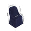 Polyester Slip On Folding Chair Covers Navy Blue - Stain-Resistant Reusable Durable Fabric