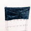 5 Pack Premium Crushed Velvet Chair Sashes Navy Blue Ruffle Style - Textured Chair Bands for Stunning Event Decor