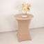 Spandex 30" Round Cocktail Table Cover Nude - Easy to Maintain Stretch Fitted Highboy Tablecloth