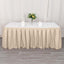Polyester 21ft Table Skirt Nude - Classic Pleated Design
