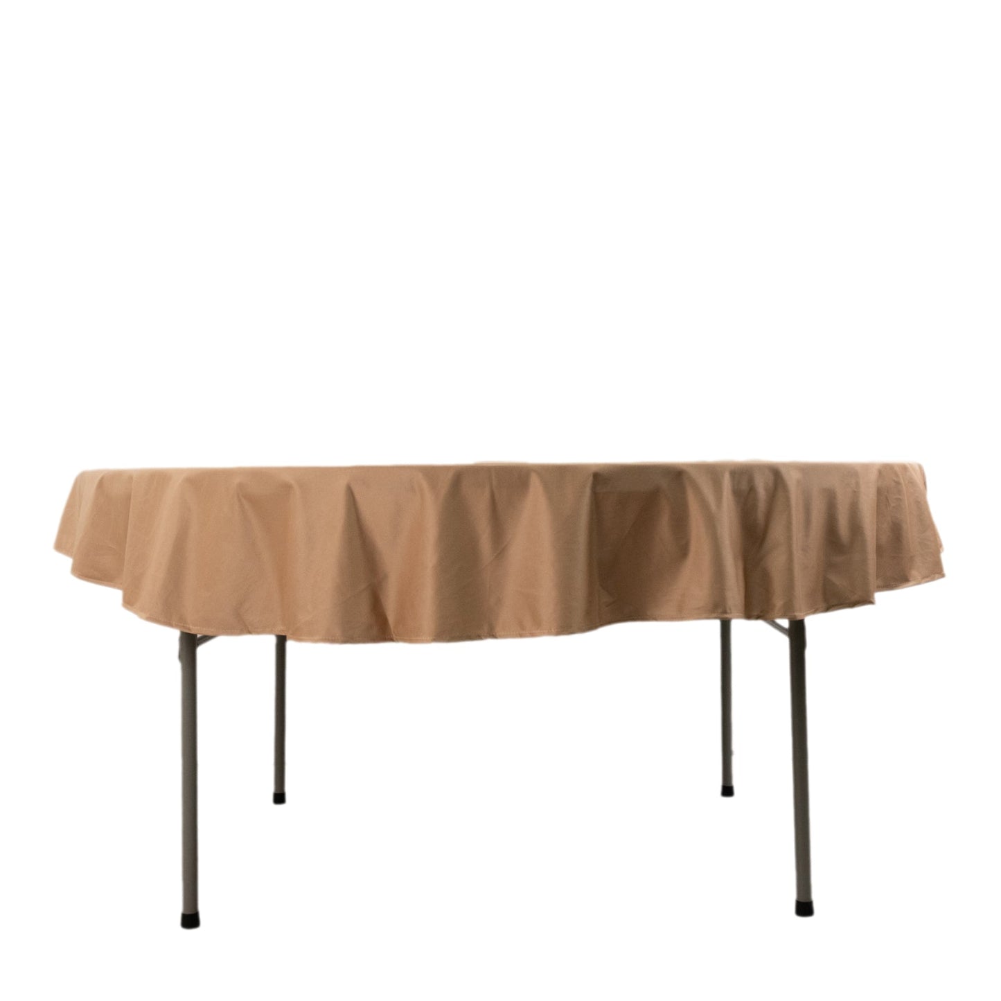 Scuba Round 70" Tablecloth Nude - Wrinkle Free & Stain Resistant Table Cover