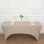 Stretch Spandex 96"x30" Rectangle Table Cover Nude - Durable Form-Fitting Tablecloth