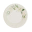 25-Pack Paper 8" Round Dessert Plates in White with Sage Green Floral Print & Lined Rim