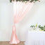 8ftx10ft Blush Satin Event Curtain Drapes, Backdrop Event Panel