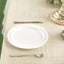 10-Pack Plastic Dinner Plates White with TrÃ¨s Chic Rose Gold Rim - Perfect Disposable Party Plates 10"