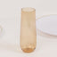12 Pack Plastic Champagne Glasses in Amber Gold, Reusable Lightweight Champagne Flutes 9oz