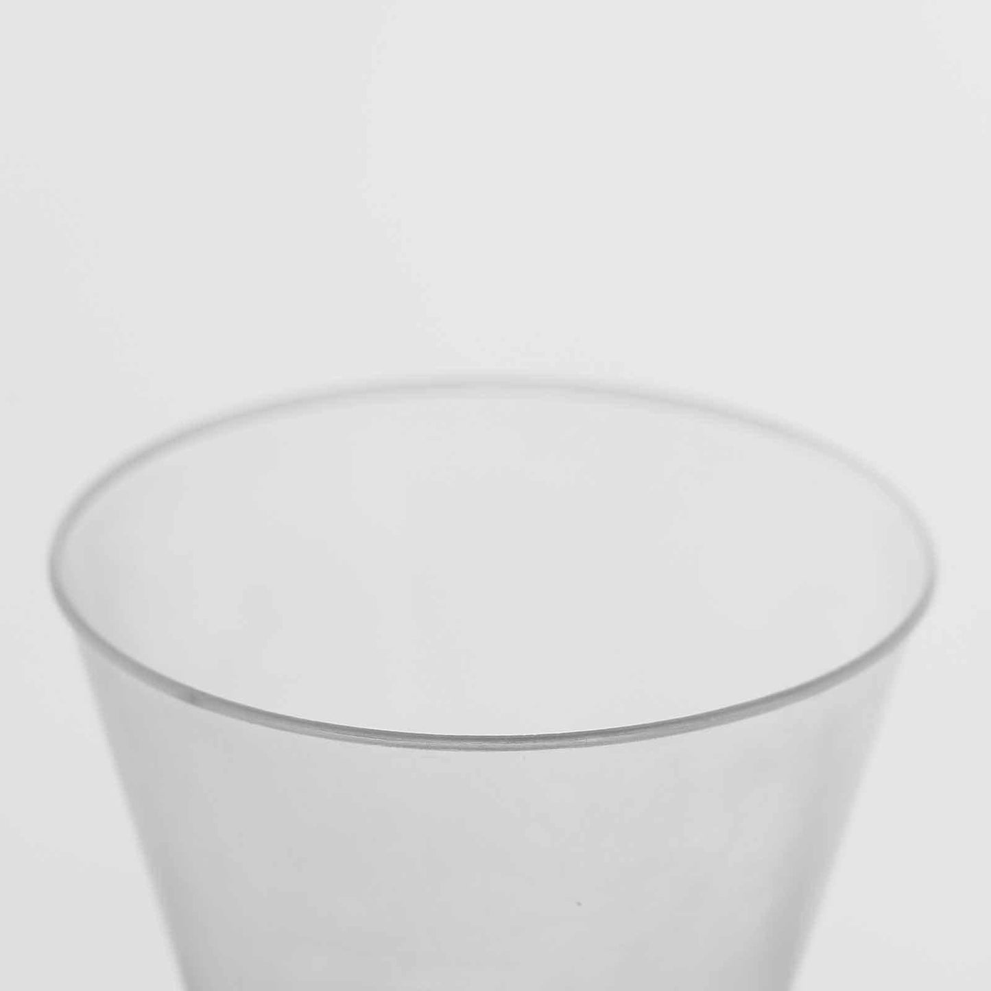 25-Pack Plastic Party Cups Clear Crystal - Stylish Short Disposable Glasses 9oz